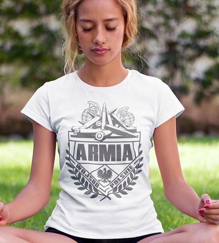 Koszulka damska termoaktywna- ARMIA (SZARY)